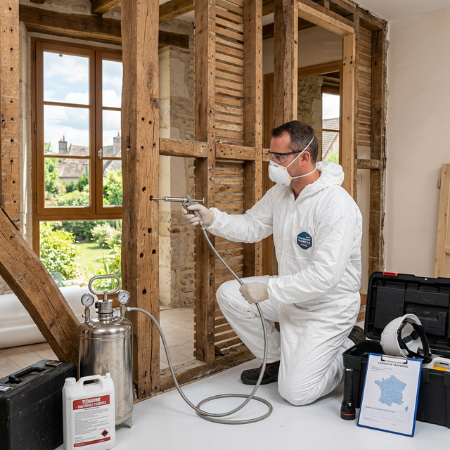 Prix traitement termites 2026 : combien coûte une intervention ?